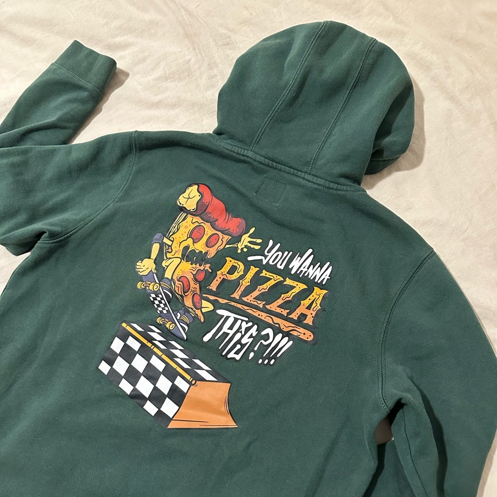 Vans Green You Wanna Pizza This Hooded Sweatshirt